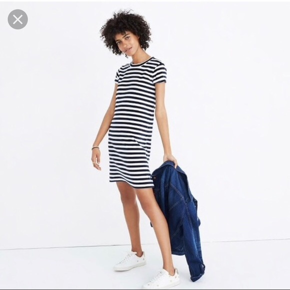 Madewell Dresses & Skirts - NWT Madewell Velour Dress
Navy/white stripes